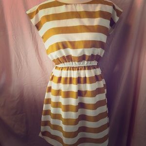 Mustard stripe dress